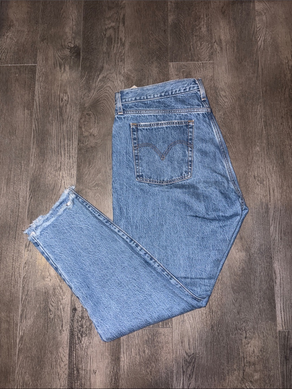 Levi's Straight Leg Jeans in Light Blue Denim